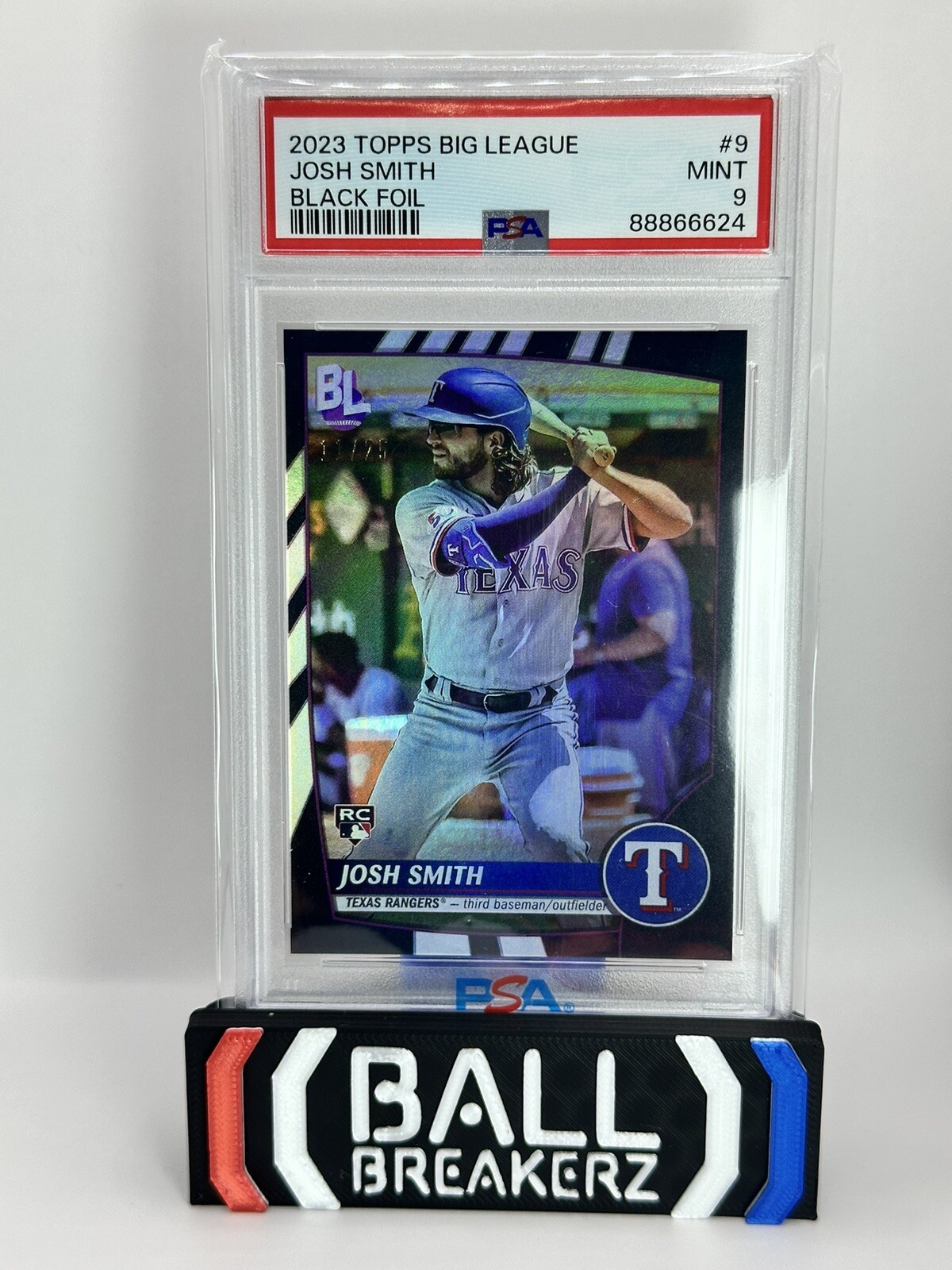 2023 Topps Big League Josh Smith RC  Black Foil /25 Texas Rangers