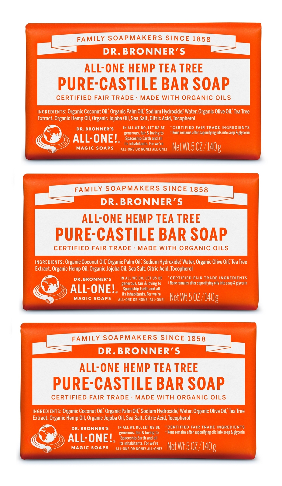 Dr.Bronner` S Tea Tree Seife 140g (Packung 3) eBay