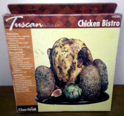 New! Chicken Bistro Roaster Pan! BBQ Grill Tuscan Collection Char-Broil #4185385