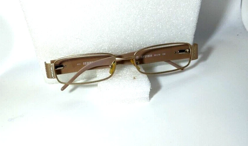 Gianfranco Ferre GF31804 2PH Gold Metal &White Eyglasses FRAMES 53-18-130 Italy - Image 4 of 4