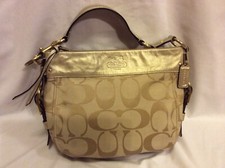 COACH Zoe Signature Hobo Bag Genuine Medium Size RARE Very Good Condition