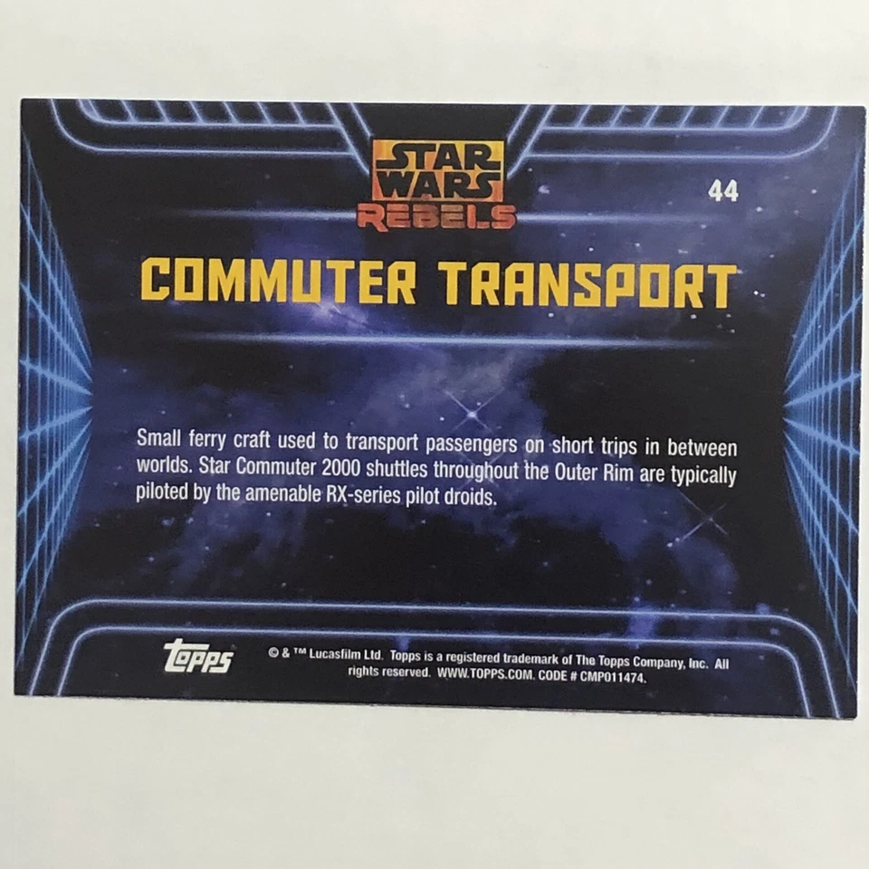 Star Wars Rebels Trading Card  #44 Computer Transport - Image 2 of 2