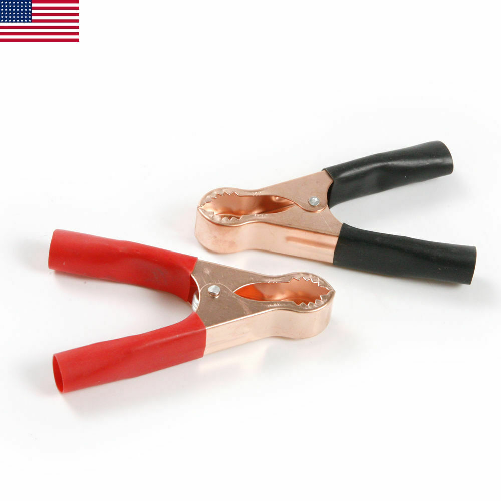20pcs 80mm 50A Red & Black Car Battery Test Lead Clip Crocodile Alligator Clamps