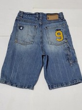 Boy's Size 7X Roca Wear RW Denim Blue Jean Shorts Light Wash EUC