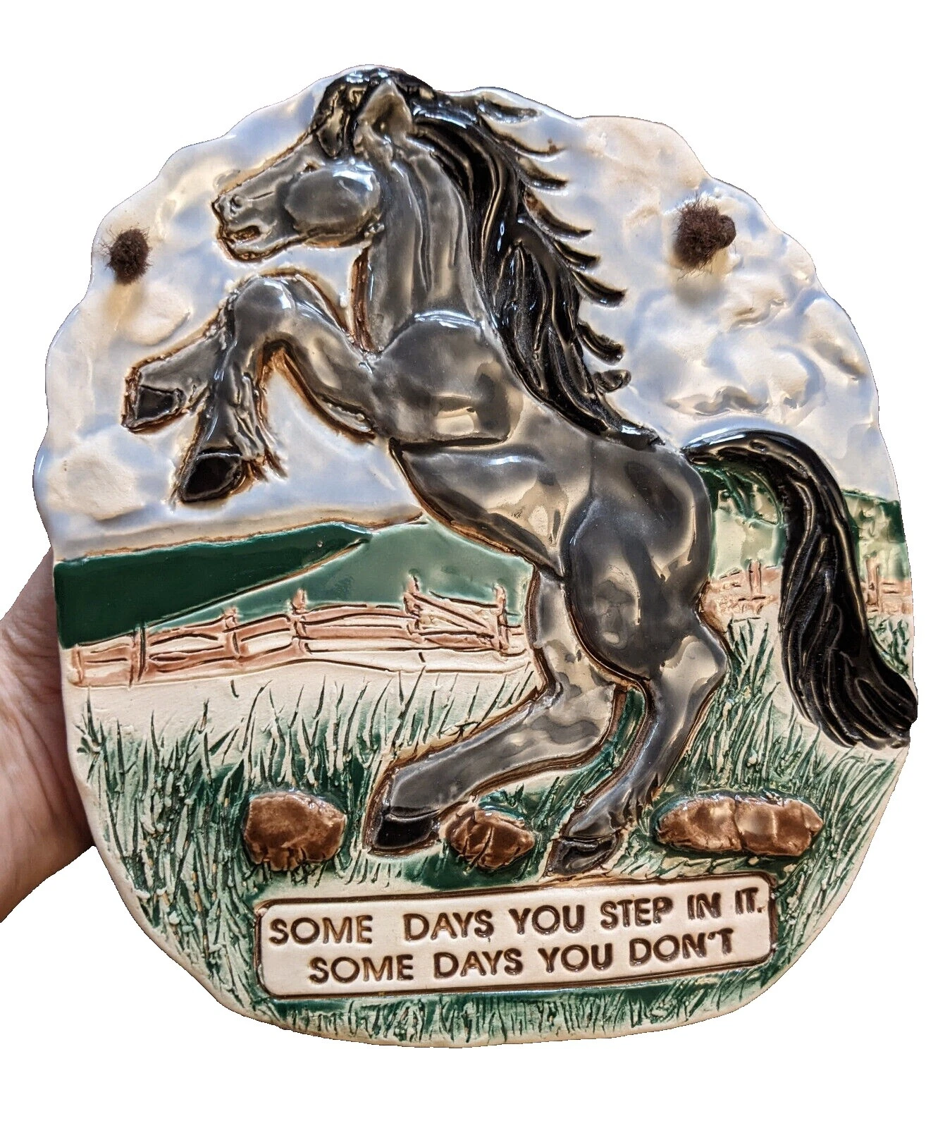 Caballos Cerámica Placas Y Letreros Decoración para el Hogar