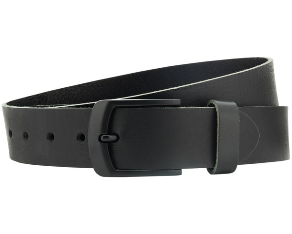 Vascavi LedergüRtel BüFfelleder Schwarz 40Mm Breit KüRzbar Herren Damen Made In-image