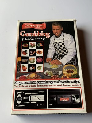 Edles Garnieren leicht gemacht Chefs Secrets Tools Video VHS Set Lebensmittel Vorbereitung - Neu