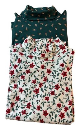 Holiday Editions Women's 2 Piece of Christmas theme T- Shirt  Sz XXL/EEG