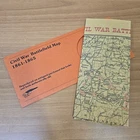 Civil War Battlefield Map 1861-1865 On Parchment Reproduction 1977