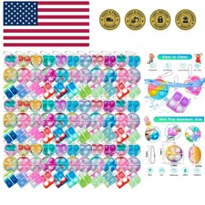 Pop Fidget Keychain 90 Pack ,Mini Fidget Toys Bulk ,Sensory Toys for Kids ,Pa...