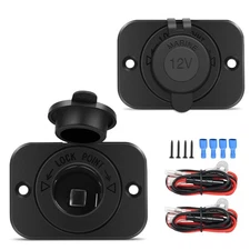 2 Pack Car Cigarette Lighter Socket DC 12V Waterproof Power Outlet Adapter Re...