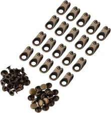 20 Sets Shoe Lace Hooks with Rivets, Alloy Boot Safety Shoelace Buckles... 