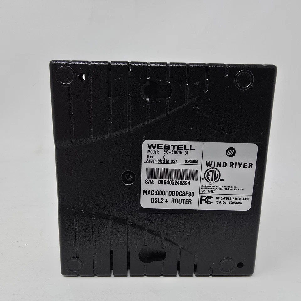 Westell DSL Router Model 6100 Wind River 2006 E90-610015-06 Works - Image 4 of 4