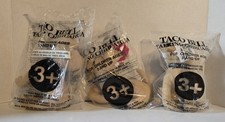 Lot Of 3 Taco Bell Talking Chihuahua Plush  90s New Sealed In Original Bags.