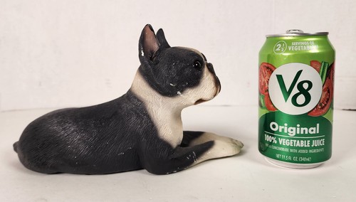 Vintage Sandicast 1985 Boston Terrier Dog 9.5" x 6" Sandra Brue Sculpt Figurine - Imagen 24 de 24