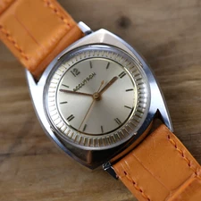 Vintage 1960 Bulova Accutron 214 - Floppy Football - 14kt Gold Inlays - Serviced