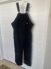 Dickies Men s Heavy-Duty Duck Canvas Insulated Bib Overalls-Black-Size 2XL