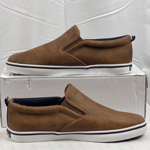 Nautica Boys Brown Faux Leather Slip-On Casual Shoe Sneaker kids size 5 USED - Picture 20 of 20
