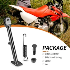 Side Kick Stand Kickstand Kit w/Spring For Honda CRF50F 2004 2005 2006 2007-2012