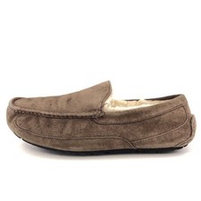 UGG Ascot Indoor Outdoor Moccasin Slippers Mens Size 12 Brown Suede Leather