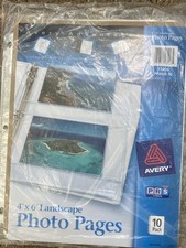 Avery Photo Pages, Horizontal, 4" x 6", Acid-Free, 20 Pages 13406 
