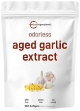 Micro Ingredients Odorless Garlic 7500mg Per Servings, 300 Softgels