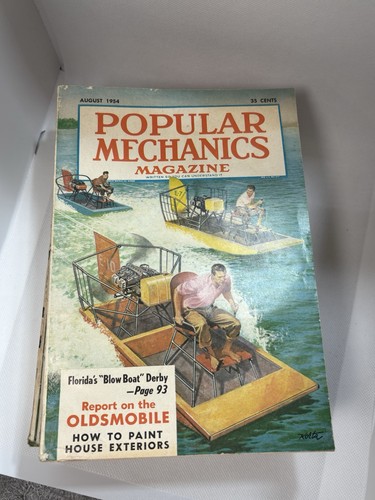 POPULAR MECHANICS MAGAZINE 1954 NINE (9) vintage Paperback Cars, Boat, Air, Home - Picture 8 of 10