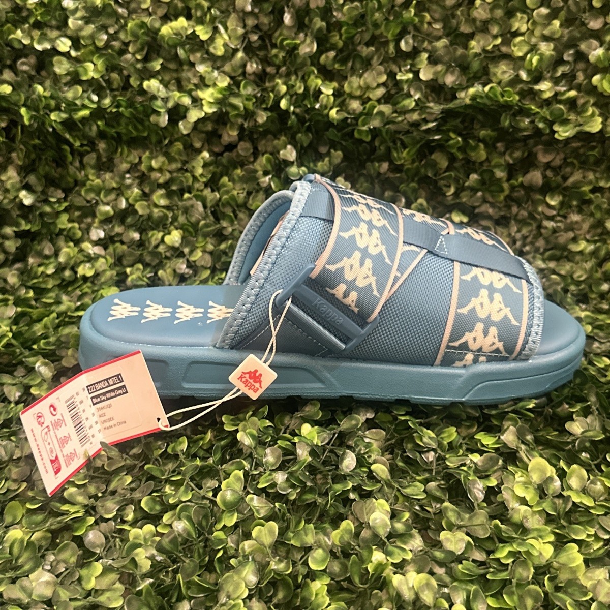 Kappa 222 Banda Mitel 1 | Blue-White-Grey| Slides Unisex 