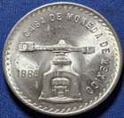 A Vintage Gem Uncirculated 1980 Casa De Moneda Mexico 1oz Onza Plata Pura Coin