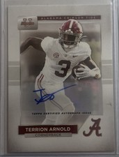 Terrion Arnold Topps Bowman U No. 34 Rookie Auto Alabama Crimson Tide