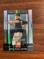 Donruss Elite Extra Edition 2008 Zach McAllister Turn of Century Auto #98 /844