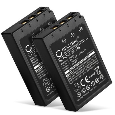 2x Akku für Olympus OM System OM-5 E P3 OM-D E-M10 (1000mAh) Ersatzakku