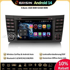 64GB Android 14 Autoradio GPS CarPlay DAB+ Navi Mercedes E/CLS Klasse W211 W219 64GB Android 14 Autoradio GPS CarPlay DAB+ Navi Mercedes E/CLS Klasse W211 W219