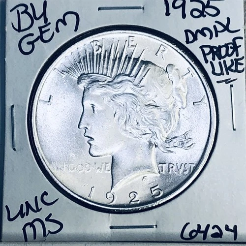 1925 P BU GEM PEACE SILVER DOLLAR UNC MS+++ U.S. MINT RARE COIN 6424