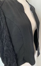 Designer cache Jacket Coat Lightweight NWT 158 sz 6 Black embriodered