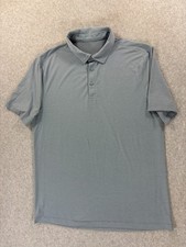 Lululemon Performance TECH Short Sleeve Polo Shirt Men's Large Blue