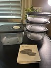 Tupperware Rock N Serve Microwavable Bowls Set Of 4 Black W/Lids — photo 2