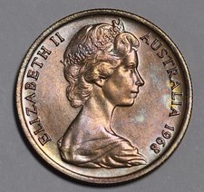 1968 Australia 5c  5 Cents Coin QEII Toned Unc