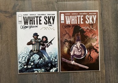White Sky #1 NM Cvr A & B Triple Signed Image Comics.