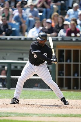 Carl Everett Chicago White Sox bats v the Kansas City Royals at US- Old Photo 1