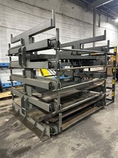 STEEL STORAGE SYSTEM - #5T-2G-36R-12 ROLL-OUT Double Sided CANTILEVER RACKS
