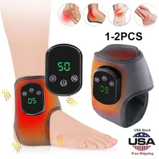 USB Electric Foot Ankle Massager 3 Modes Vibration Hot Compress Pain Relief Gift