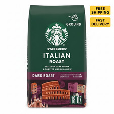 Starbucks Ground Coffee Dark Roast Coffee Italian Roast 100% Arabica 1 bag 18 oz 12.17 per pound