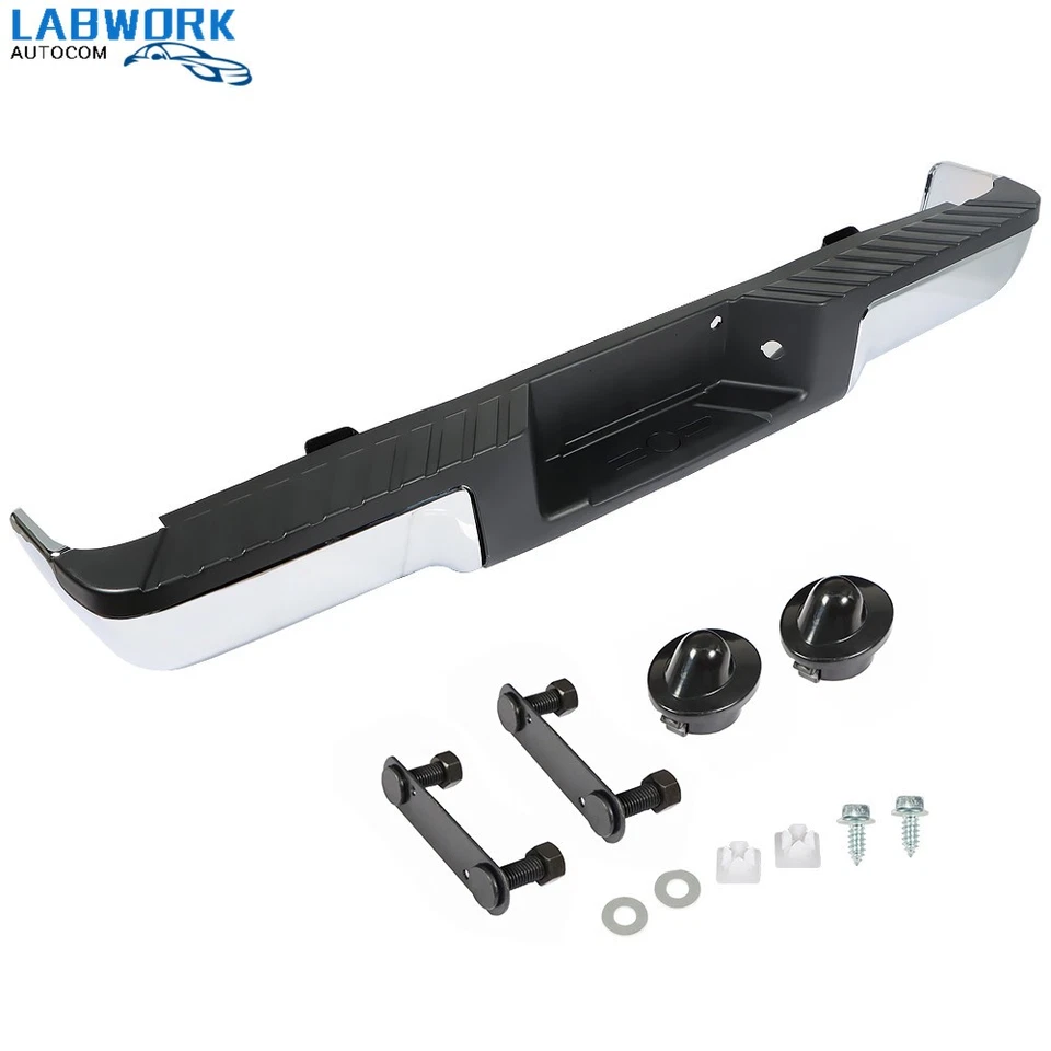 Chrome Rear Bumper Assembly Steel For Ford F150 Truck 2009-2014 2013 Complete Foto 4 de 4