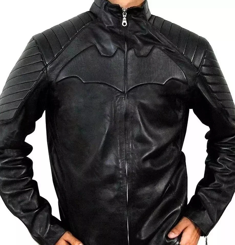Men’s Black Batman Justice League Real Leather Superhero Motorcycle Style Jacket