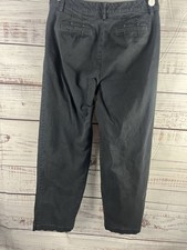 Talbots Pants Womens 8 Petite Black Relaxed Chino Pocket Stretch Office Career
