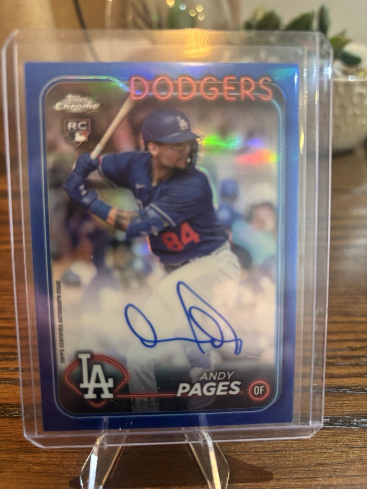 Andy Pages /150 Dodger Blue Color match auto 2024 Topps Chrome Update RC