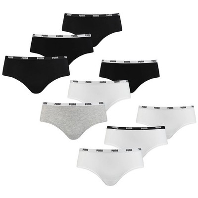 PUMA Damen Iconic Hipster, 3er Pack - Soft Cotton Stretch