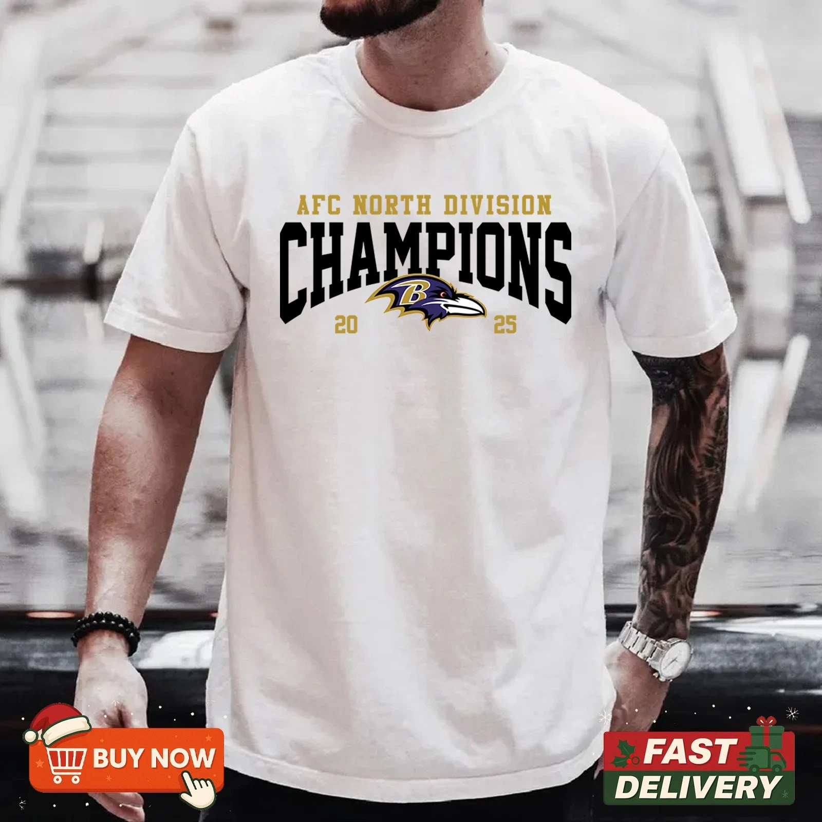 Baltimore Ravens 2025 AFC North Division Champions TShirt