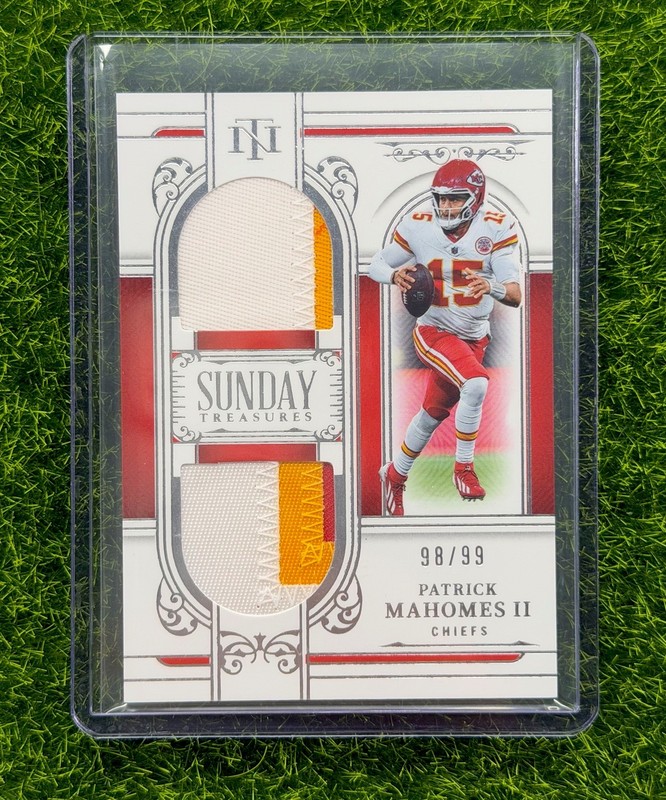Panini National Treasures 2025 Patrick Mahomes II Chiefs Sunday Treasures /99